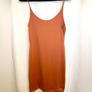 NWOT Fashion Nova midi Dress 👗. Large Blush colored. No flaws! Beautiful 😻